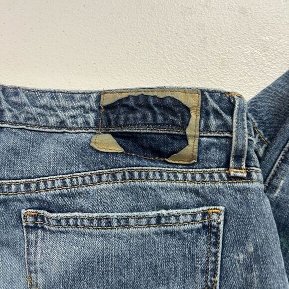 Polo Ralph Lauren Paint Splatter Jeans Women’s 28 Distressed Repair Slim Denim - Picture 9 of 16